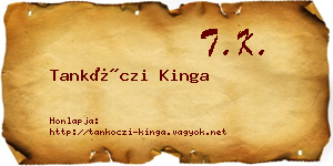Tankóczi Kinga névjegykártya