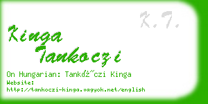 kinga tankoczi business card
